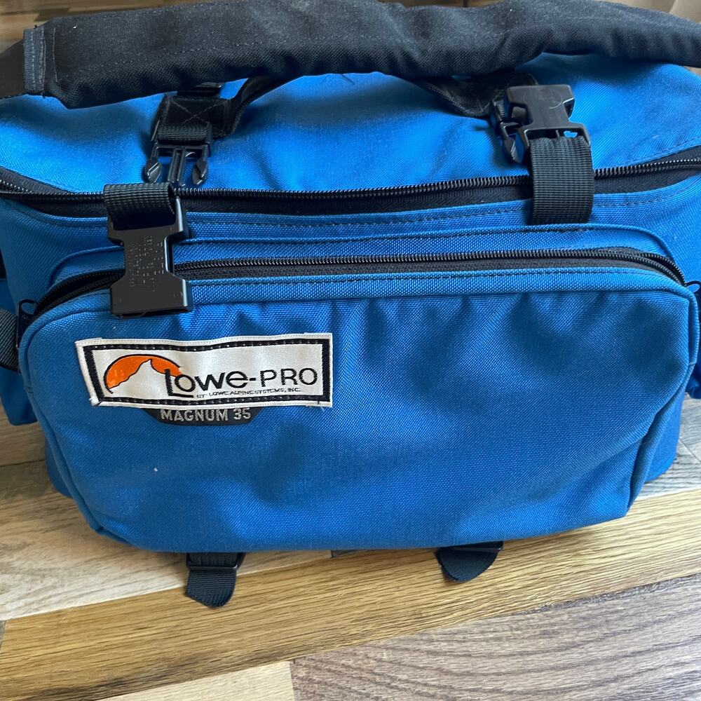 Lowepro Magnum 35 Vintage Blue Professional Camera Bag Padded Shoulder Case